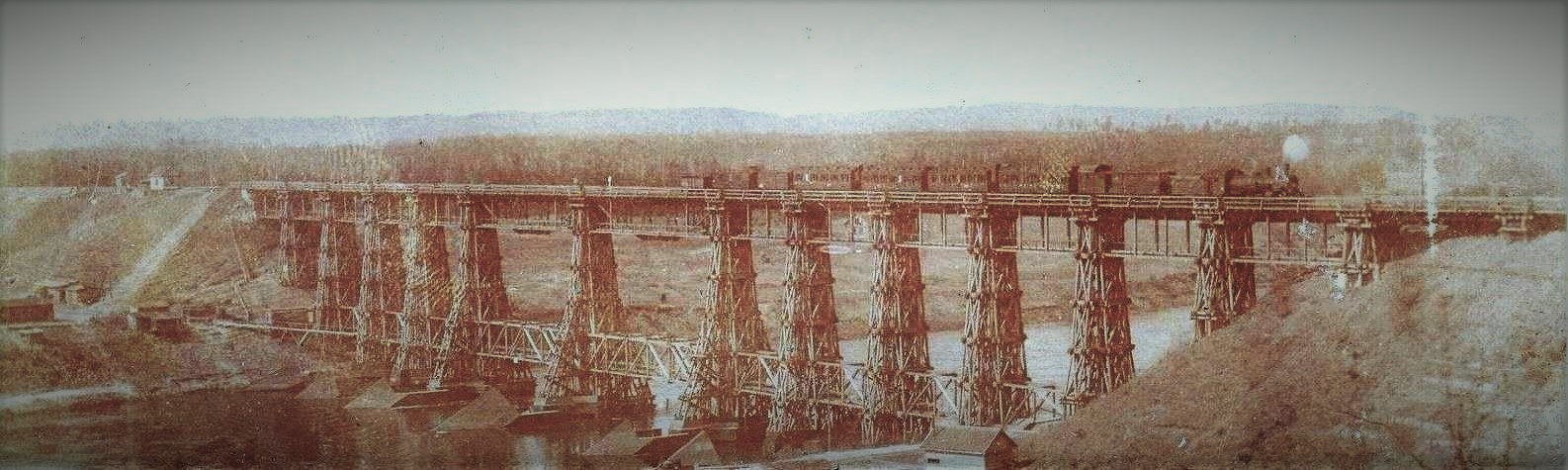 Laikinas medinis tiltas Alytuje